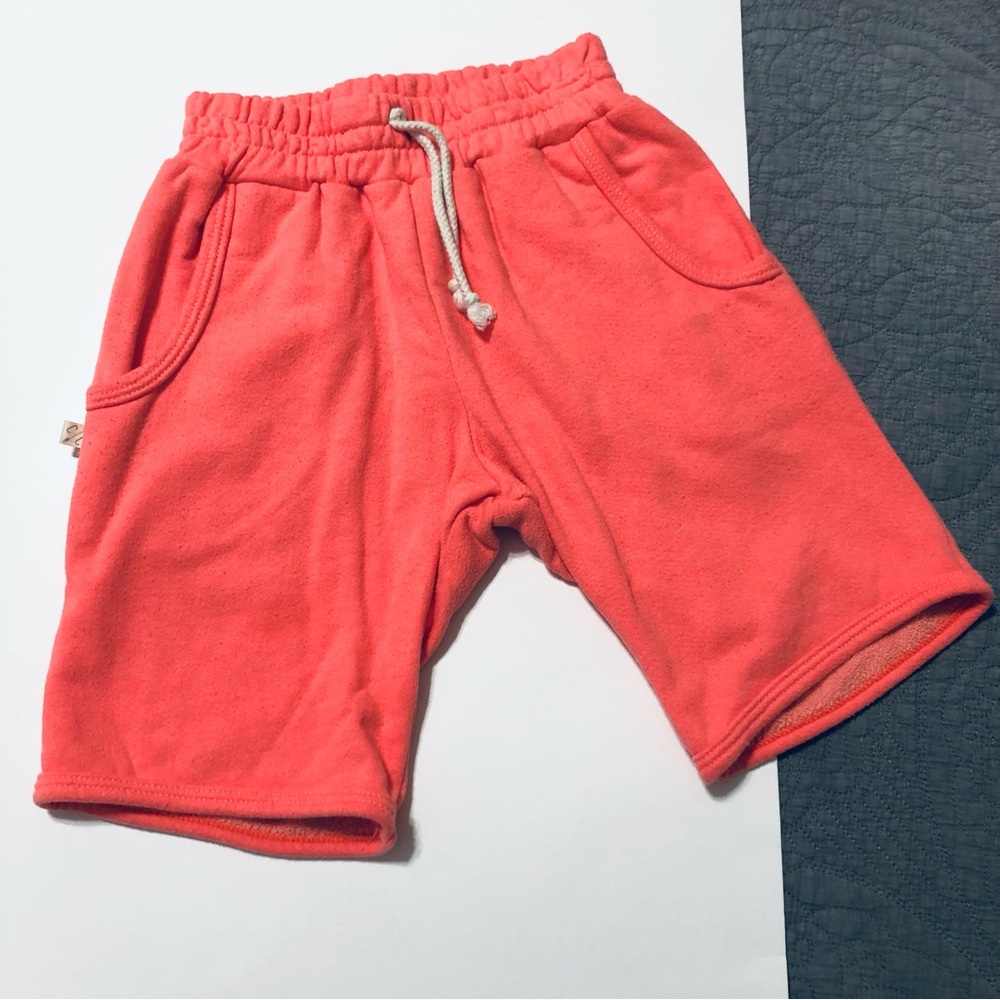 CHILDHOODS Neon Coral Soft Retro Shorts • 8